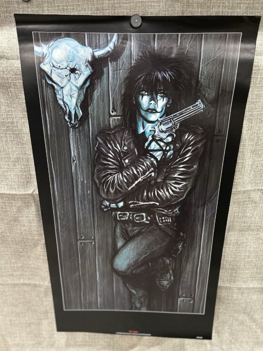 The Crow Poster 1993 Crowvision Original 20x36 Cow Skull Comic